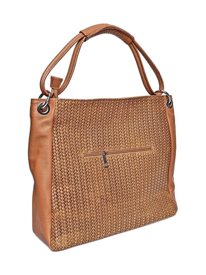 Luisa Vannini Brown Rundleer Tas