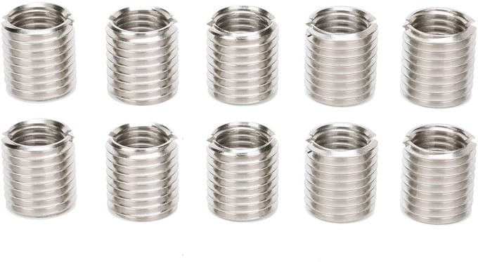 Dailygoods- Draadinzet 10 Stuks - Zelftappende Moer - Conversieschroefmoer - Binnendraad M16 x 2 - Buitendraad M20 x 2,5 - Roestvrij Staal - Schroefmoer