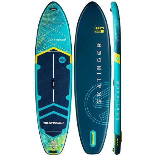 Skatinger Prana Light Blue Opblaasbaar Yoga SUP Board – Compleet Pakket