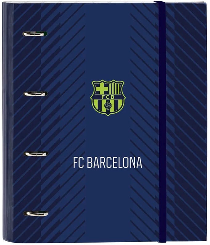 Safta A4 4 Rings Binder With 100 Sheets Fc Barcelona Ringband Blauw Kinderen