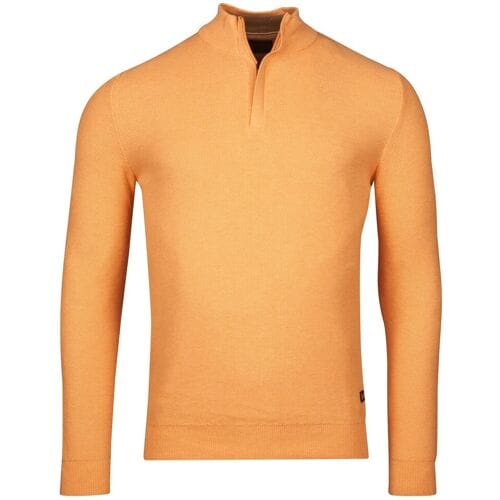 Baileys Trui Half Zip Structure Knit Zip Collar Zalm / male