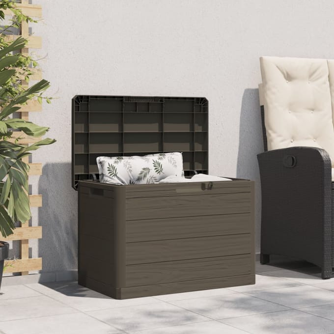 vidaXL - Kussenbox - 77,5x44,5x53 - cm - polypropeen - bruin