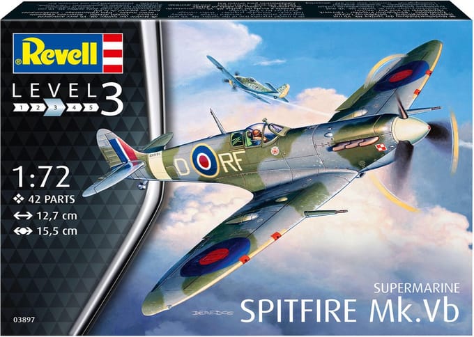 Revell Modelbouwpakket Militaire voertuigen - 03897 Supermarine Spitfire Mk.Vb Plastic - 1:72 - Modelbouw