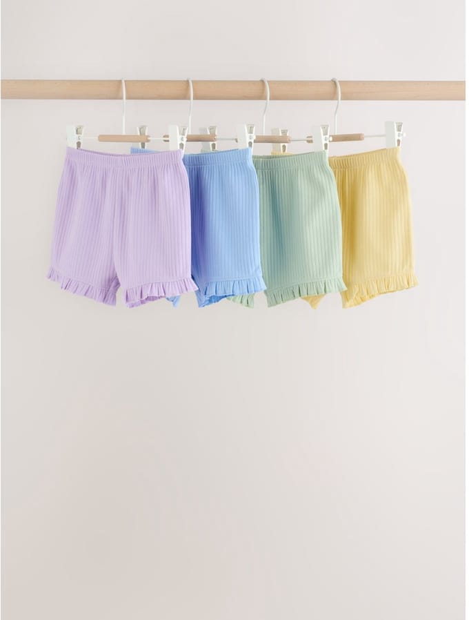 Next - Meisjes - Set van 4 babyshorts - Geel