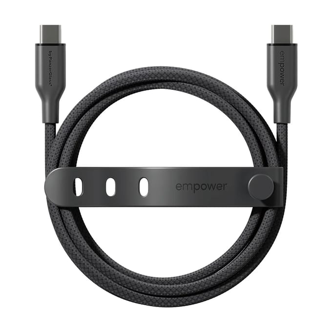 Empower by PanzerGlass Racing USB-C naar USB-C Oplaadkabel - 60W - 1,2 meter - Space Black