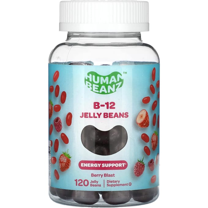 Human Beanz, B-12 Jelly Bean, Berry Blast, 120 Jelly Beans