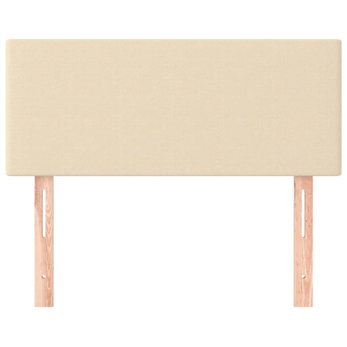 vidaXL - Hoofdbord - 90x5x78/88 - cm - stof - crèmekleurig