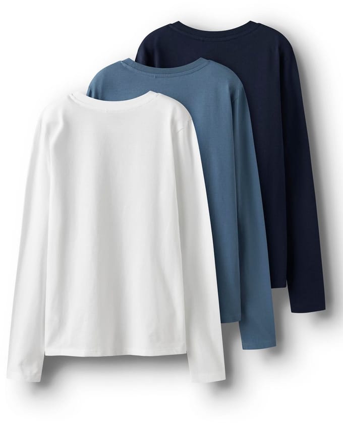 NAME IT - TKMJOX 3P LS TOP NOOS - Jongens - Blouses