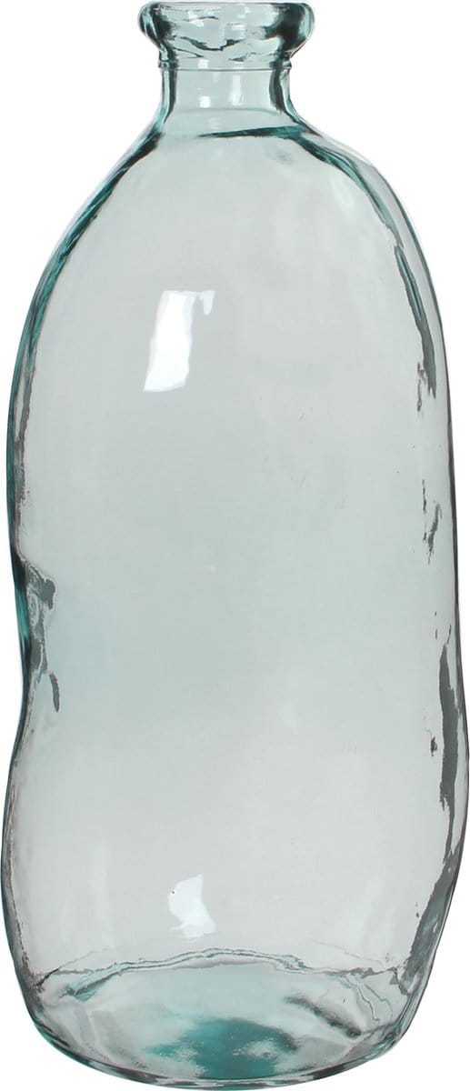 Mica Decorations Organic Glazen Fles - H73 x Ø34 cm - Transparant
