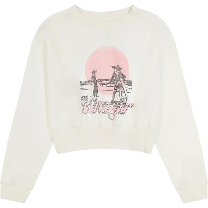 Wrangler Relaxed Sweatshirt Wit L Vrouw