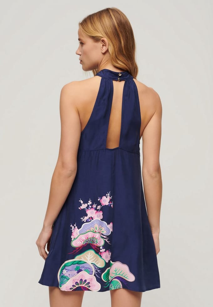 Superdry - Mouwloze mini-jurk met print - Dames - Jurken