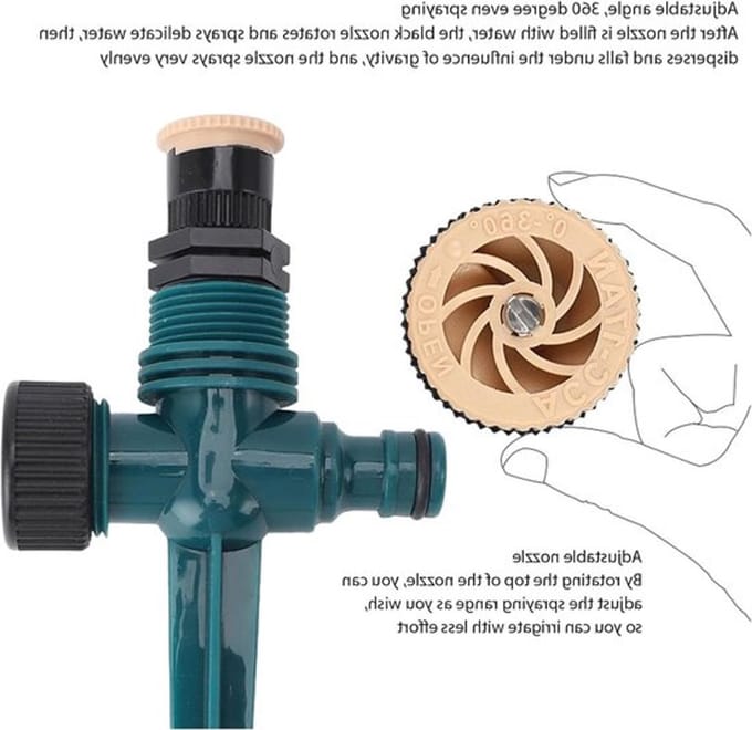 6 Pcs Automatische Rotating Tuinsproeier - 360° Verstelbare Spray