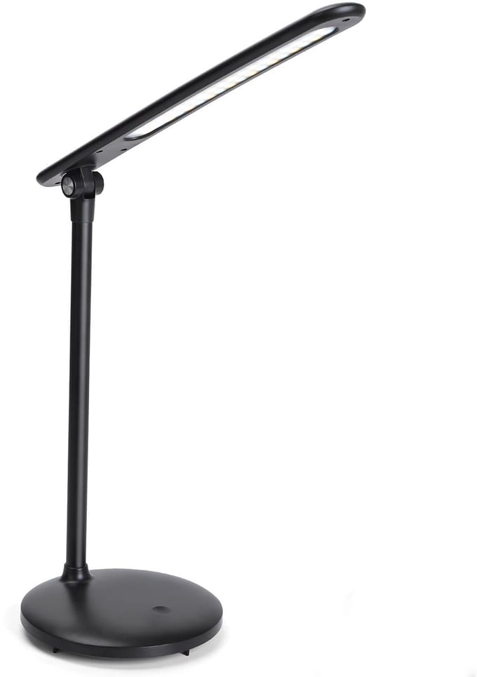 Aigostar Bureaulamp LED Dimbaar - 2700K - 6500K - USB Opladen - Opvouwbaar - Smart Touch - Leeslamp - 3W - Zwart