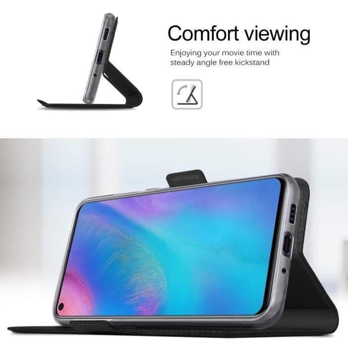 Hoes - Huawei - P30 Pro - Flip Premium - Zwart - Magnetische sluiting - Videostandaard