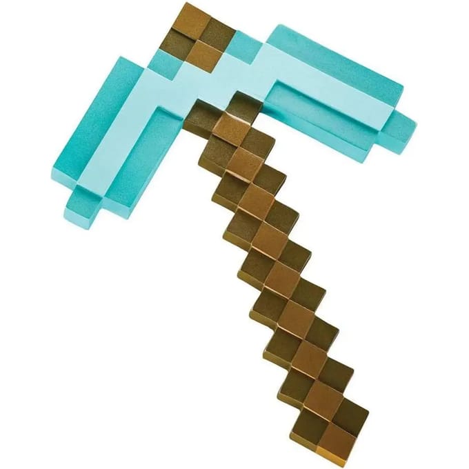 Decoratief object plastic replica diamant Disguise Minecraft Pickaxe