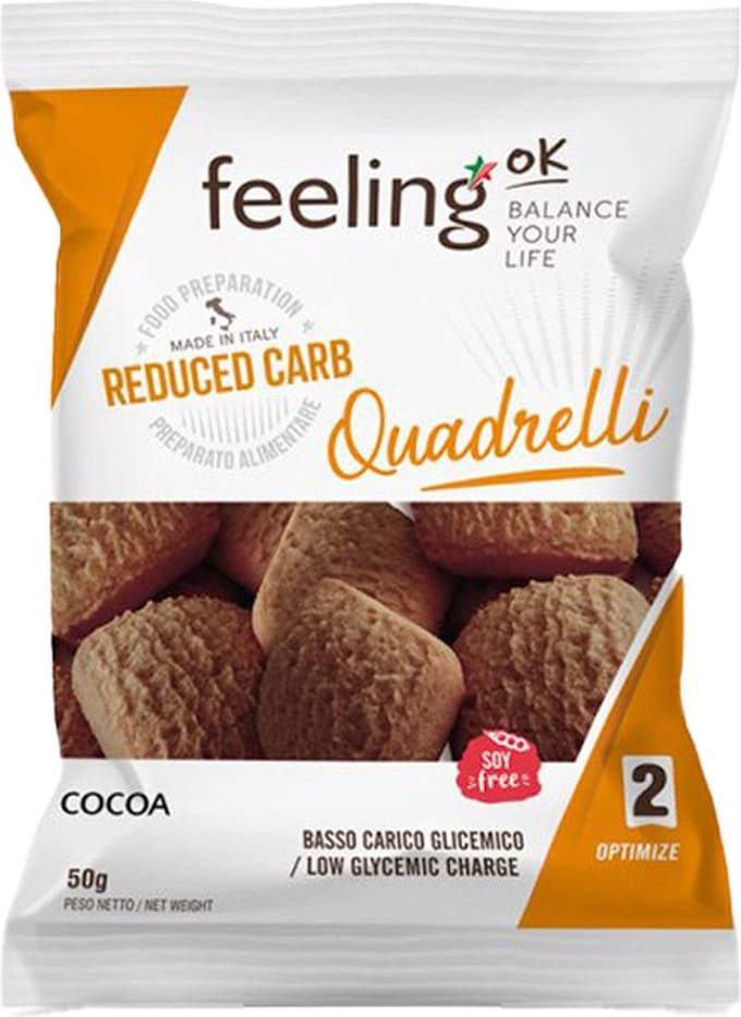 Feeling OK | Quadrelli Cacao | 6 stuks | 6 x 50g