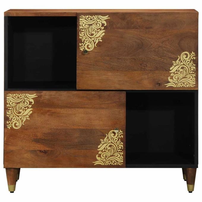 vidaXL - Dressoir - Bruin - 80 - x - 33 - x - 75 - cm - Massief - Mango - Hout
