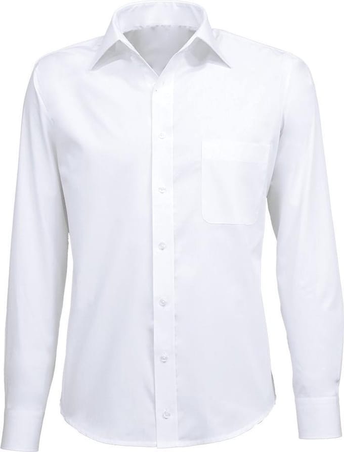 Giovanni Capraro Heren Overhemd Wit Semi Spread ML7 Comfort Fit - 46