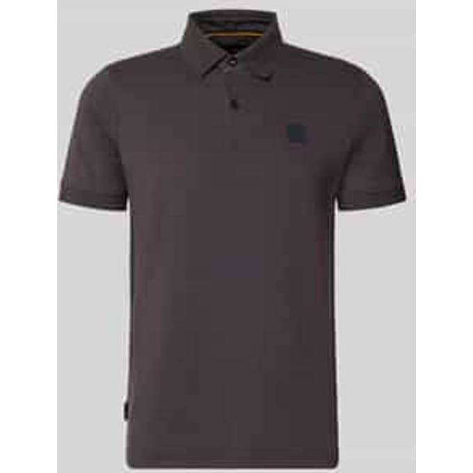 slim fit poloshirt met labeldetail