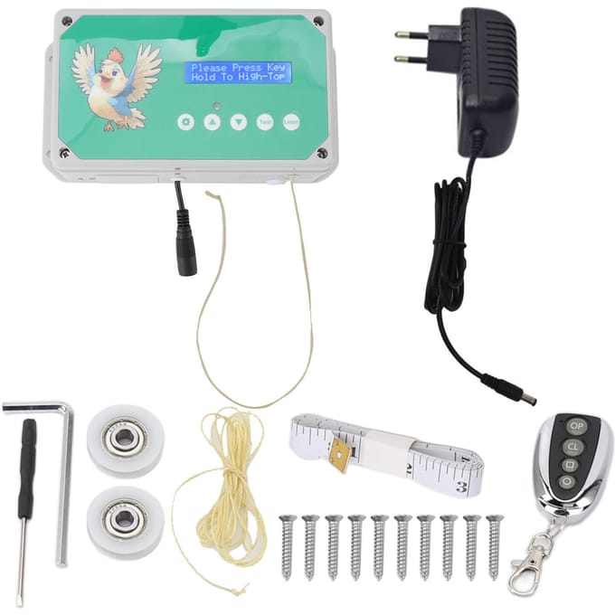 Kippenhok Deur Controller IP44 Waterdicht Timer Afstandsbediening Dubbele Voeding Automatisch