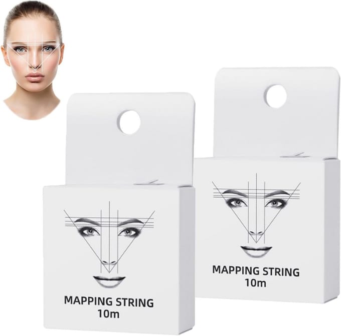 Wenkbrauw Mapping String - 2 Stuks Voor Nauwkeurig Microblading en Waxen