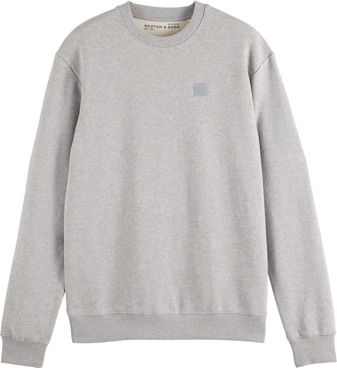 Regular fit sweatshirt van puur katoen met labelpatch