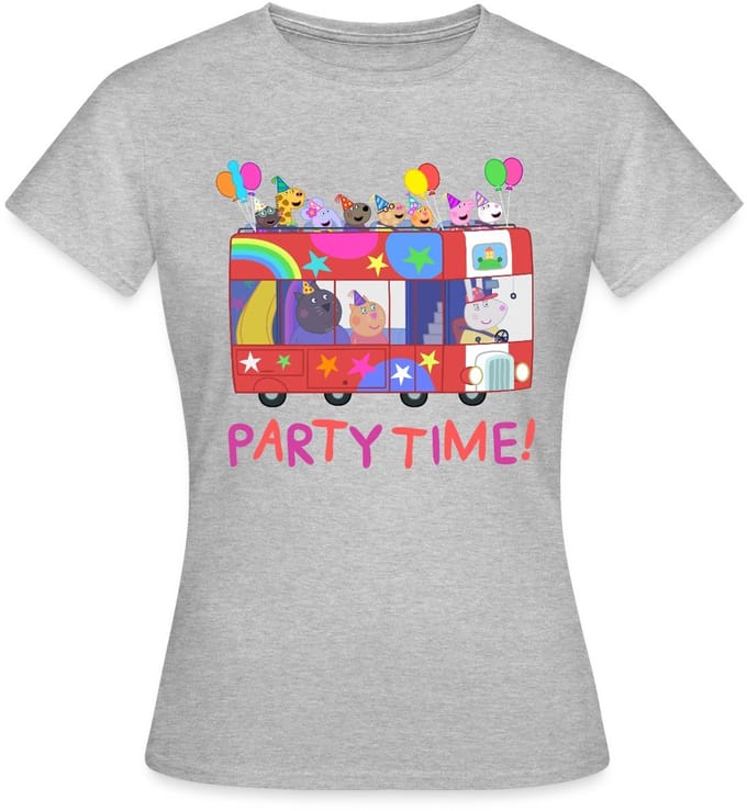 Peppa Pig Design Party Time Met Peppa T-Shirt Dames
