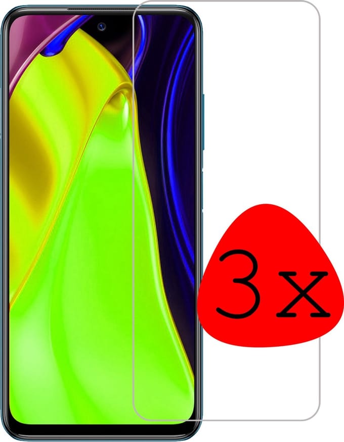 Screenprotector - 3 Stuks Geschikt voor Xiaomi Poco M3 Pro - Extra Sterk - Beschermglas - Gehard Glas - Tempered Glass - Screen Protector