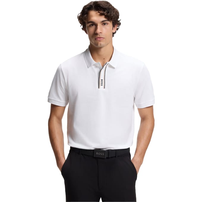 Boss Heren Logo Regular Poloshirt (Wit)
