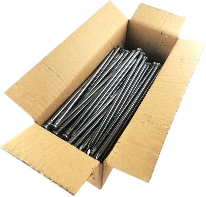 10 Stuks Stalen Draadspijkers Blank 4,2 x 125 mm