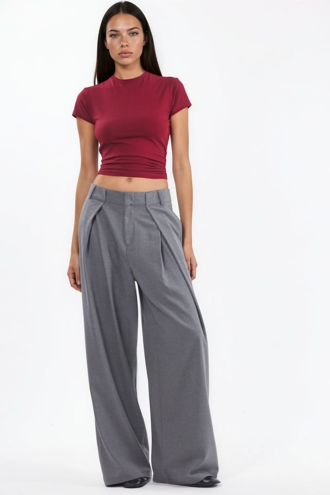 Hoge Taille Wijde Pantalonbroek