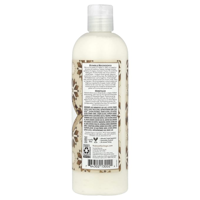 Nubian Heritage, Body Lotion, Raw Shea Butter, 13 fl oz (384 ml) white