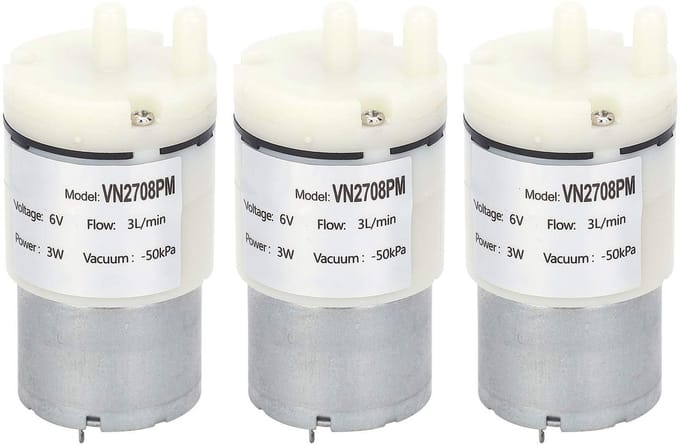 Dailygoods- Luchtpomp Ultra Stille Micro - Mini Vacuümpomp - Membraanpomp - Waterpomp - 3W Vermogen - Compact en Duurzaam