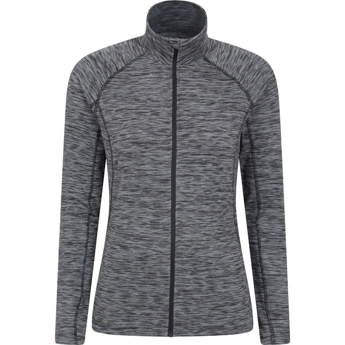 Mountain Warehouse Dames/Dames Bend & Stretch Midlayer met volledige rits (Zwart)