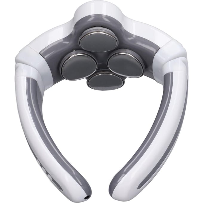 Masseur de Cou à Impulsions Électriques 4 Têtes Intelligent 3D Chargement USB Portable Chauffage Machine de Massage Profond gray