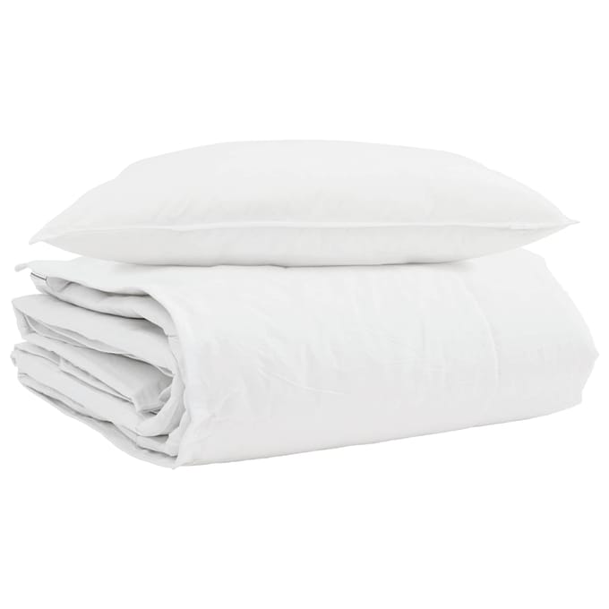 vidaXL - Winter - Duvet - met - kussen - 2 - st - Wit - Donsveer