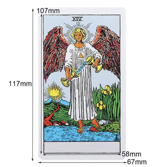 Engelse Tarotkaarten Klassieke Tarotkaarten Deck Reis Tarotkaarten Bordspel Power Deck met Gids geel