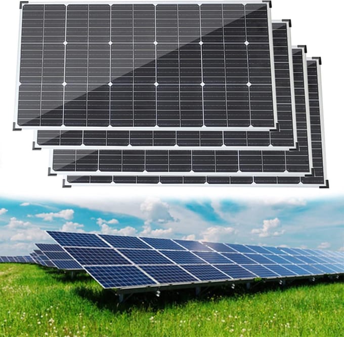 Flexibel Zonnepaneel - Zonne-energie Module - Off-grid Laden - Hoge Conversieratio - 4x 200W - Zwart