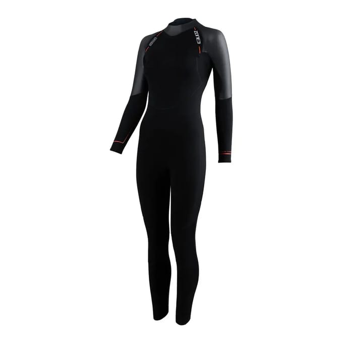 2025 ZONE3 Dames Active-Flex Wetsuit - Black / Orange