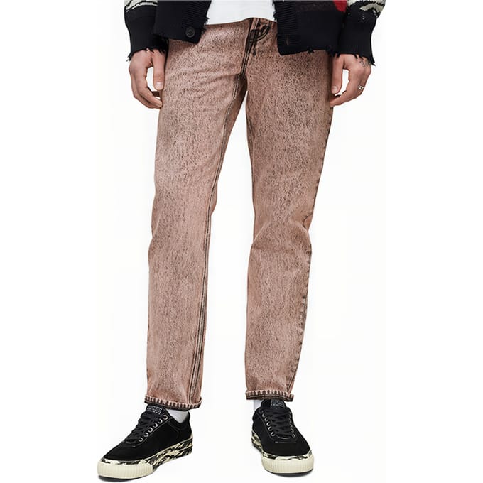AllSaints Curtis Overdye Ashed Pink Taglia: W32 | Jeans straight fit Outlet | Uomo | Rosa