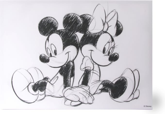 Disney - Mickey Minnie Canvas Sitting - 70x50 cm