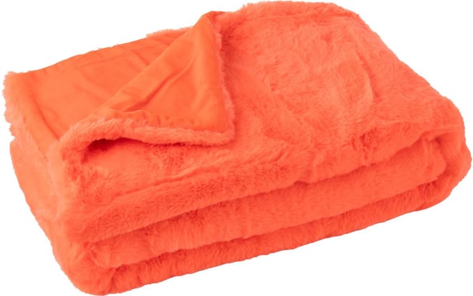 J-Line deken Cutie - polyester - fluo oranje