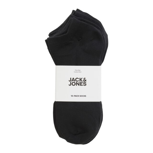 Jack & Jones Sneakersokken Heren JACDONGO 10-pack Zwart-One size (41-46)