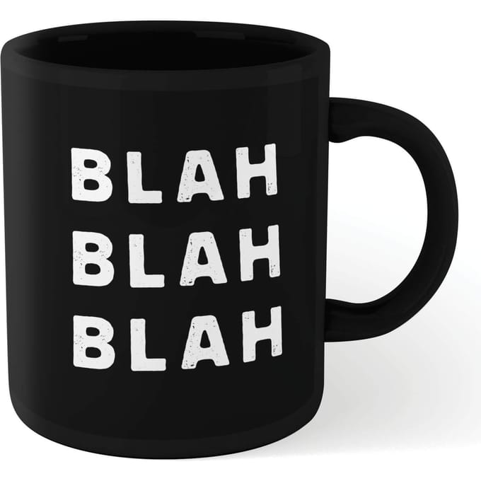 The Motivated Type Blah Blah Blah Mug - Black