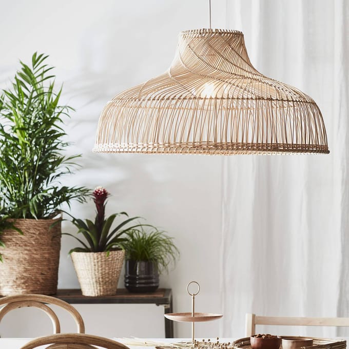 Markslöjd Hanglamp Bali met rotan kap