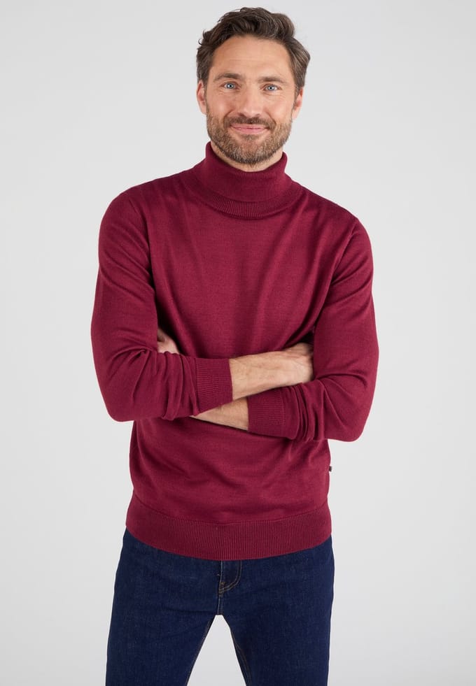 Damart - Klassieke coltrui - Heren - Rood - (94-101) M