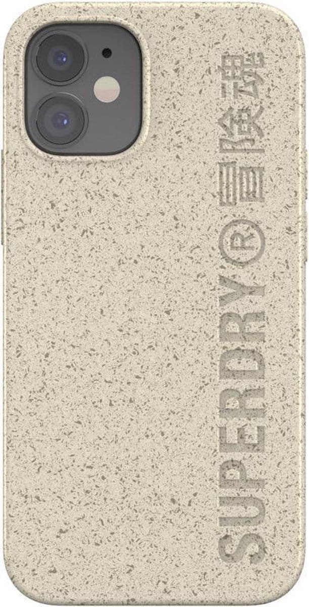Superdry Snap Case Compostable Materials kunststof hoesje voor iPhone 12 mini - beige
