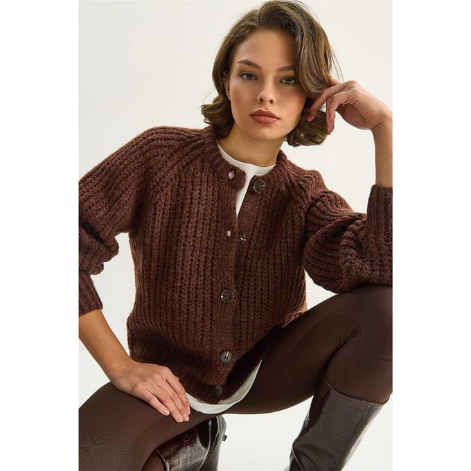 Gebreide Cardigan met Knoopsluiting
