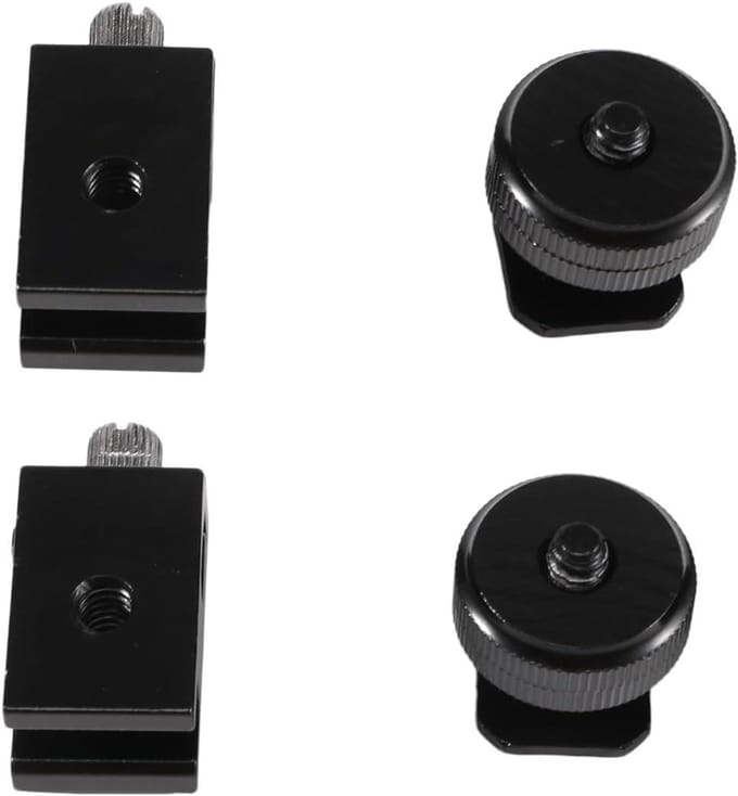 Camera Mount Adapters - Hot Shoe - Accessoires Bevestigen - Combinatie Set - 4 Stuks - Zwart