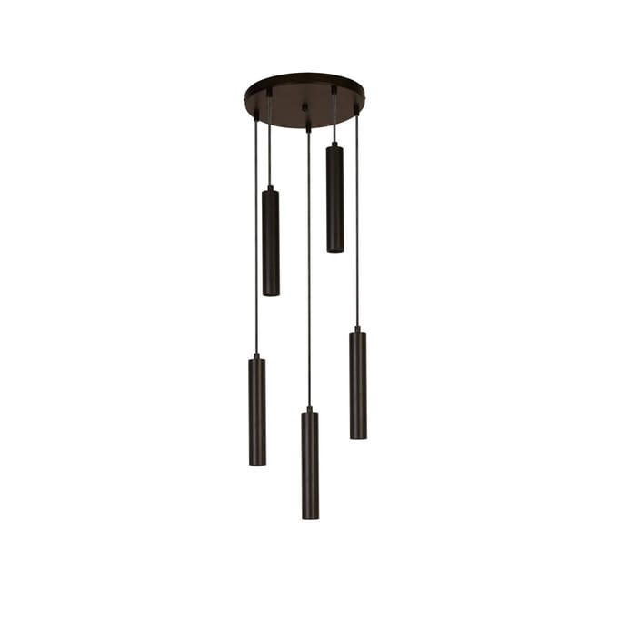 Searchlight Hanglamp Elegance 5-lamps, zwart